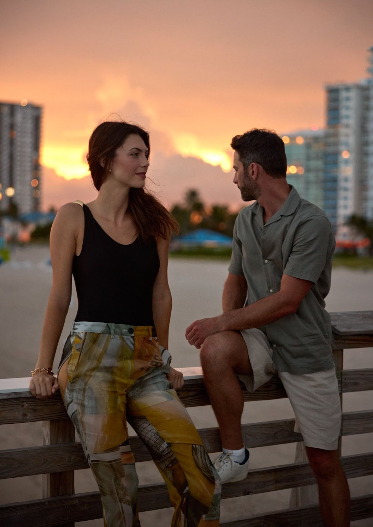 Sunrise over the ocean in Pompano Beach