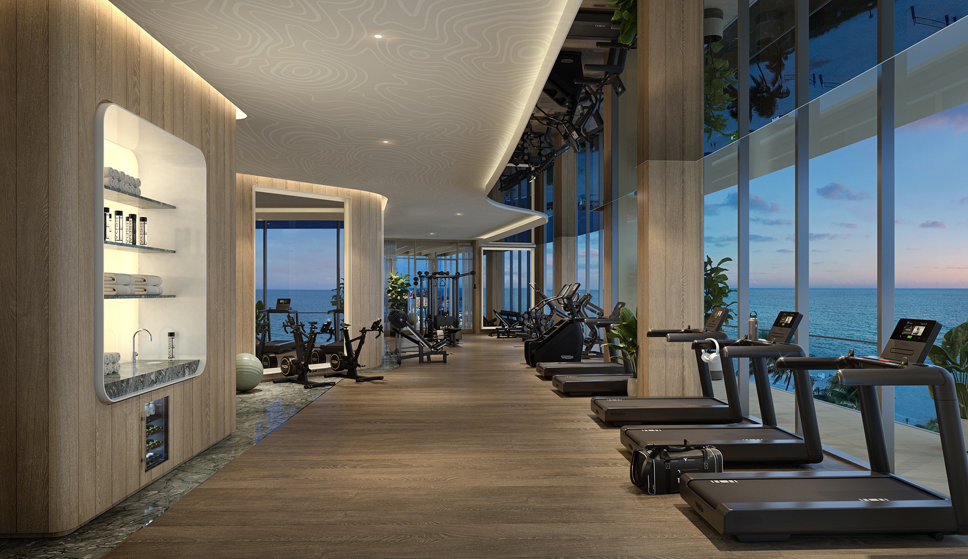 w pompano beach fitness center ocean view luxury condo amenities